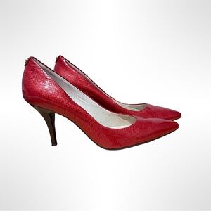 Michael Kors Red Textured Heels